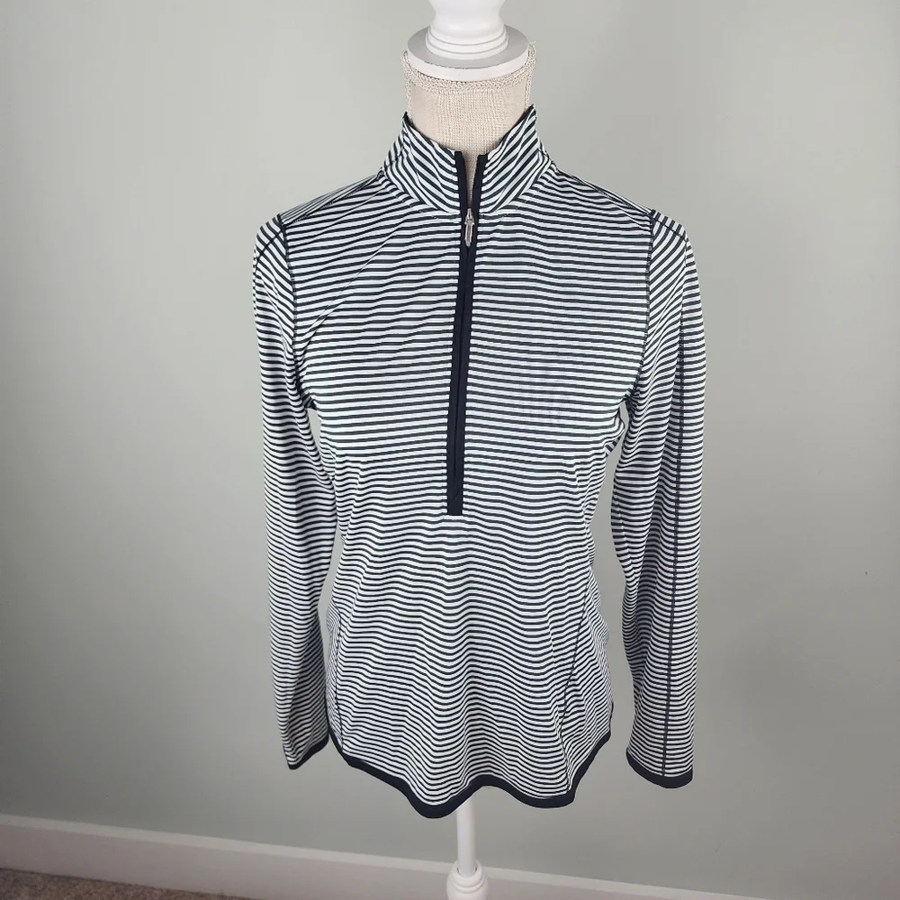 Cuter And Buck Drytec Women’s Black and White Quarter Zip Pop Over Size Small - Picture 3 of 10